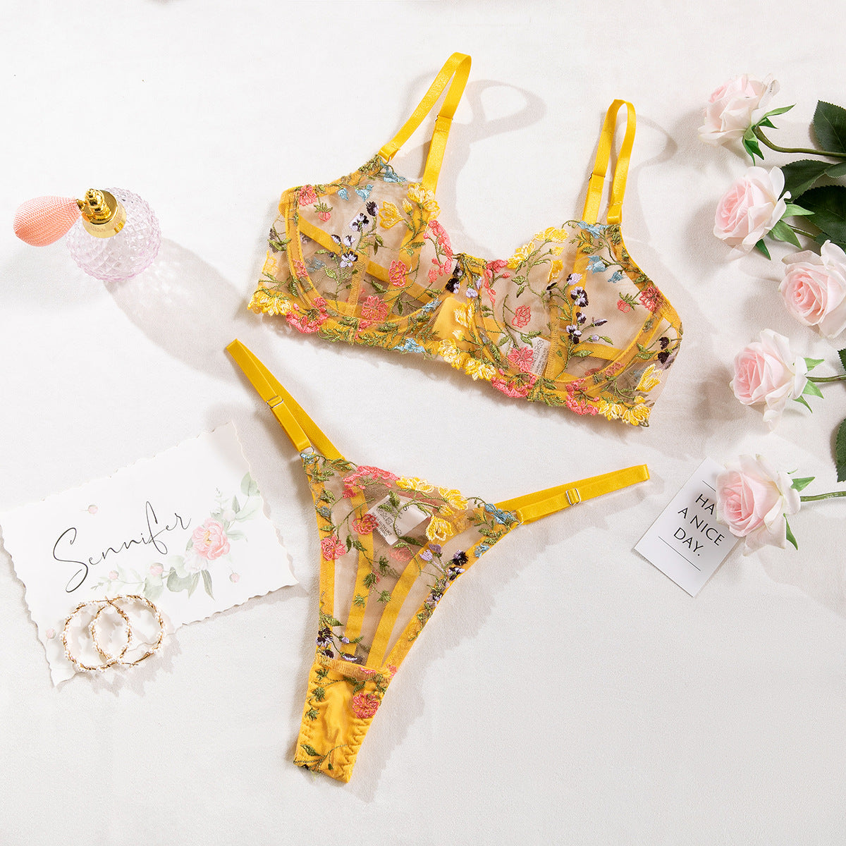 Women's Floral Underwear Set