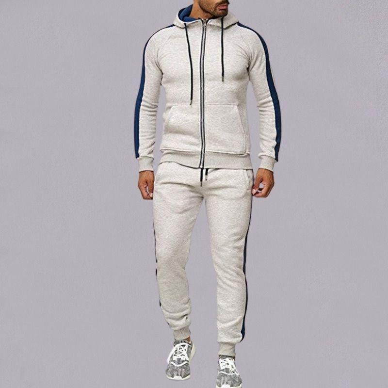 Men's color matching splicing casual suit - Beuti-Ful