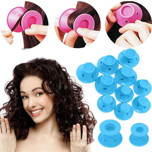 Soft Rubber Magic Hair Care Rollers Silicone Hair Curlers No Heat Hair Styling Tool - Beuti-Ful