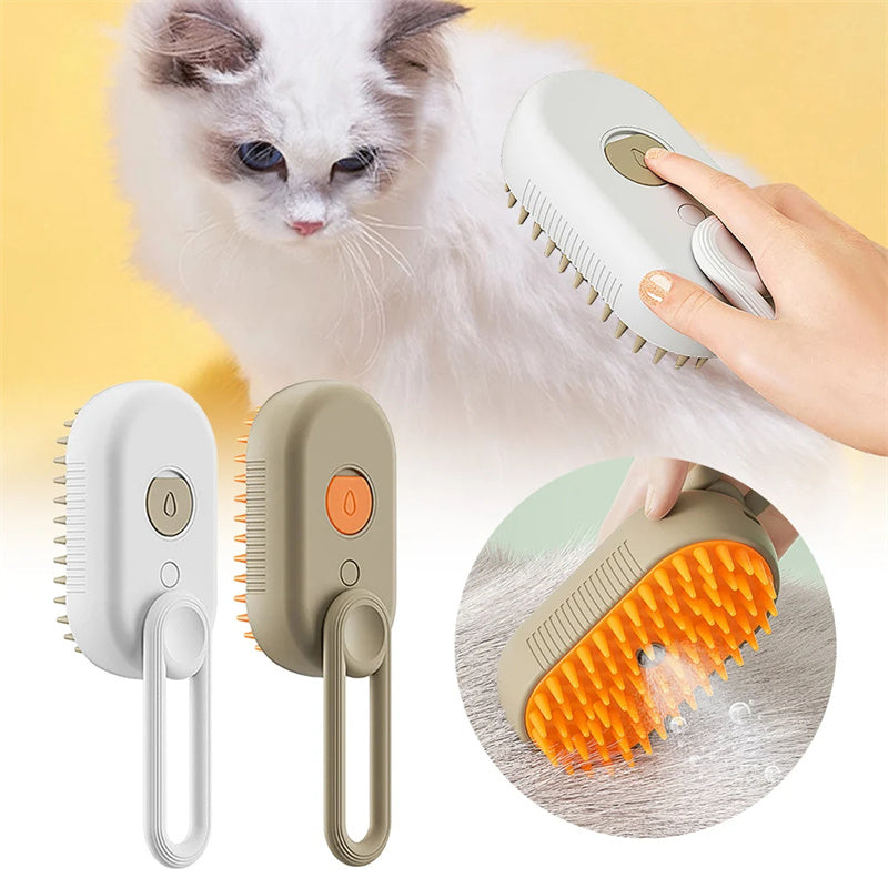 Cat and Dog Steam Brush 3 In 1 Electric Spray Cat Hair Brushes For Massage Pet Grooming Comb Hair Removal - Beuti-Ful