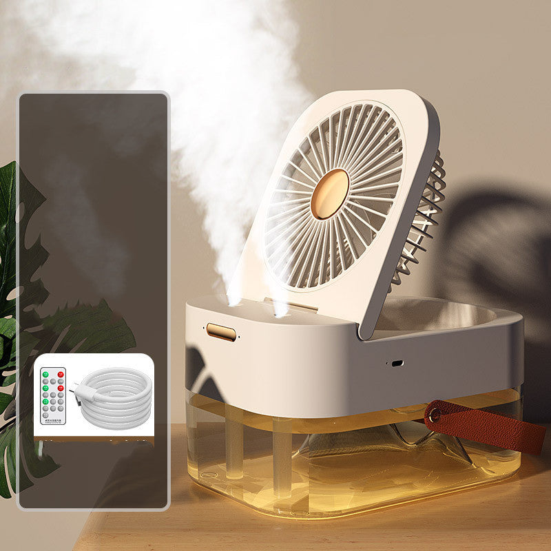 Humidifier Spray Fan Portable Air Cooler Humidifier USB Mist Fan Desktop With Night Light