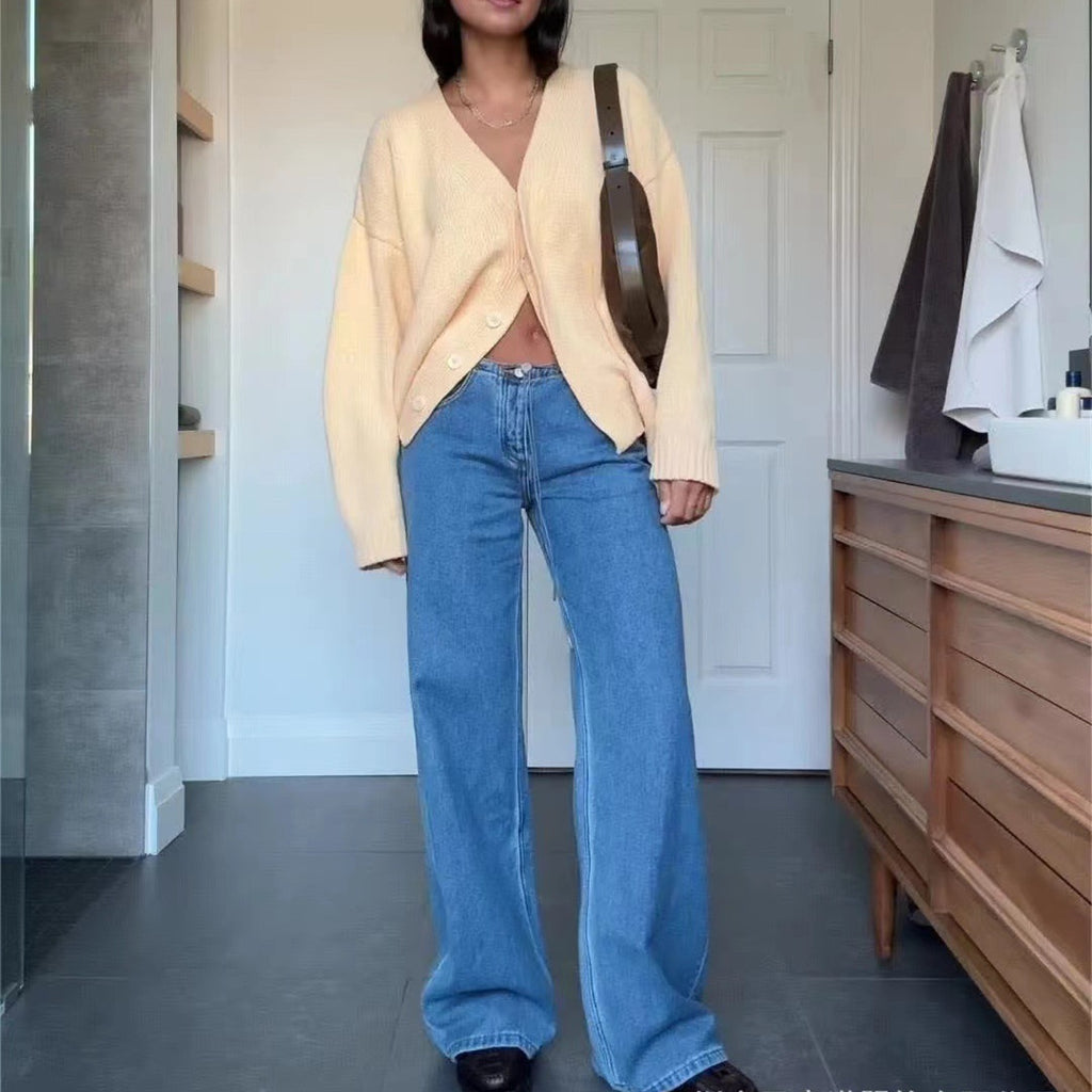 Low Waist Wide Leg Women's Jeans Fashion Loose - Beuti-Ful