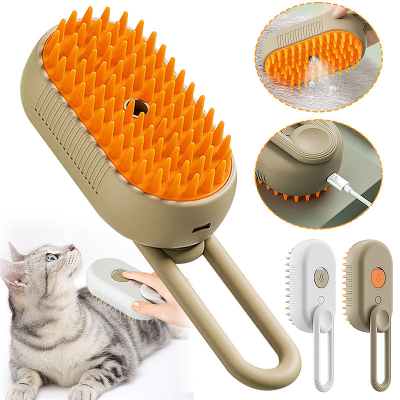 Cat and Dog Steam Brush 3 In 1 Electric Spray Cat Hair Brushes For Massage Pet Grooming Comb Hair Removal - Beuti-Ful