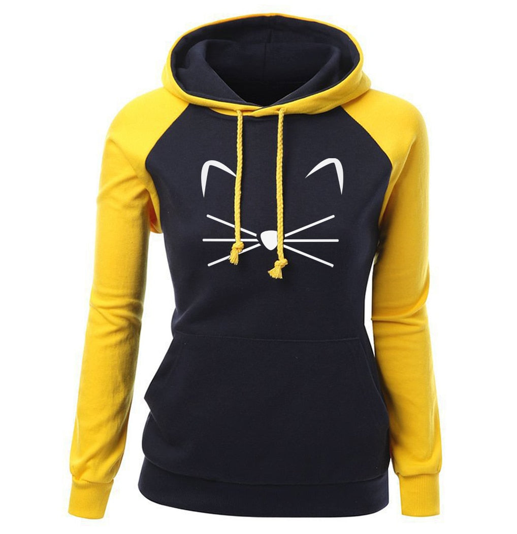 Cute Cat Woman Hoodies Sweater - Beuti-Ful