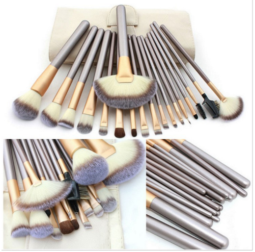 Persian Make-up Brush Suit Rice White Make Up Brush, Champagne Color Brush Handle Make-up Brush Without - Beuti-Ful