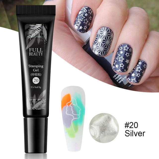 Nail Art Fluorescent Printing Glue, Nail Template Transfer Glue Hose Set - Beuti-Ful