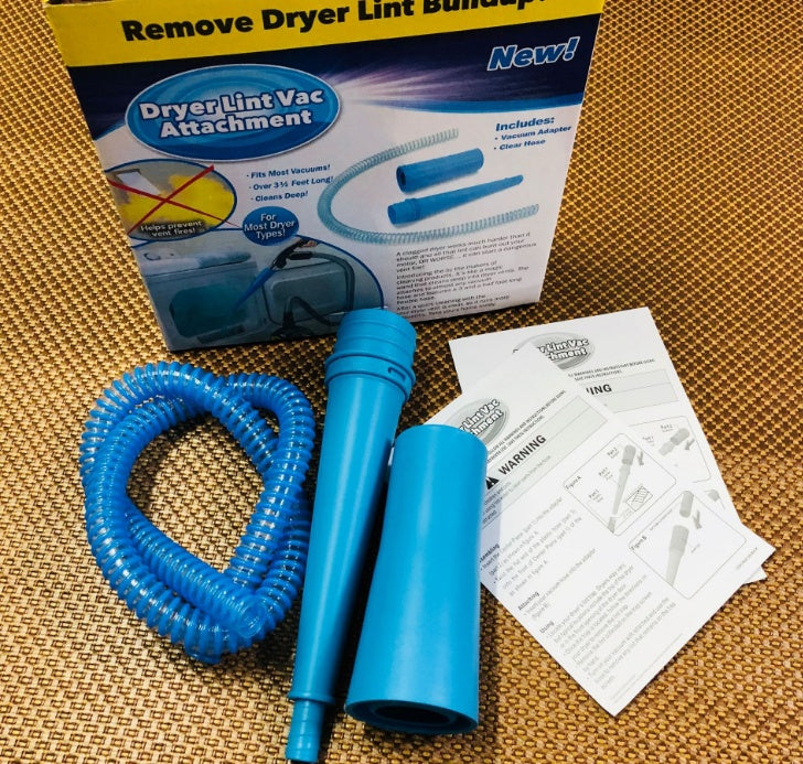 Universal Dryer Pipe Vent Hose Vacuum Attachment Dust Cleaner Kit Removes Lint Brush - Beuti-Ful