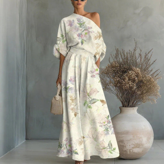 Off-Shoulder Top And Pants Two-Piece Set - Beuti-Ful