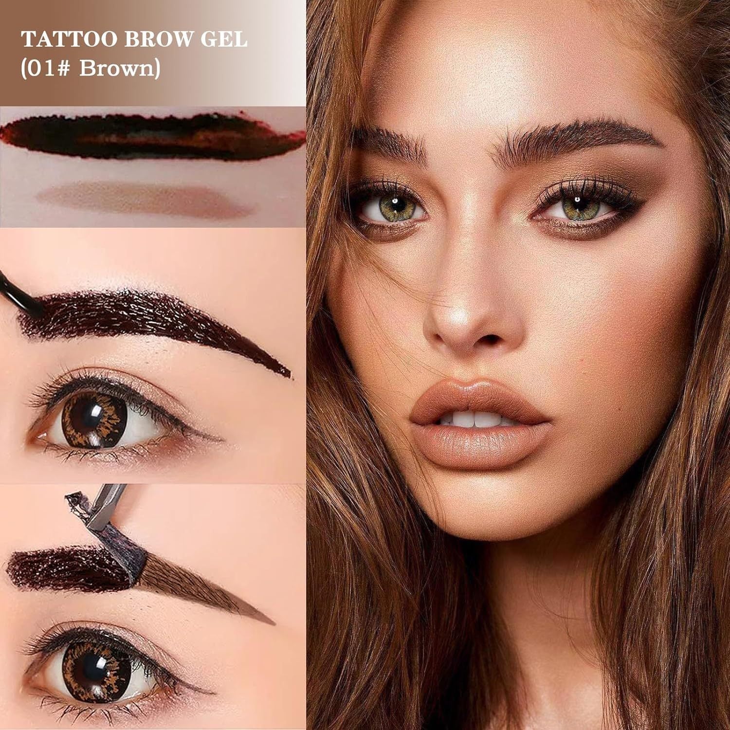 Tattoo Easy Peel Off Eyebrow Gel Cream Types Long-Lasting Smudge-Proof Sweat Resistant Waterproof Cosmetics - Beuti-Ful