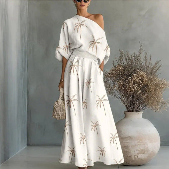 Off-Shoulder Top And Pants Two-Piece Set - Beuti-Ful