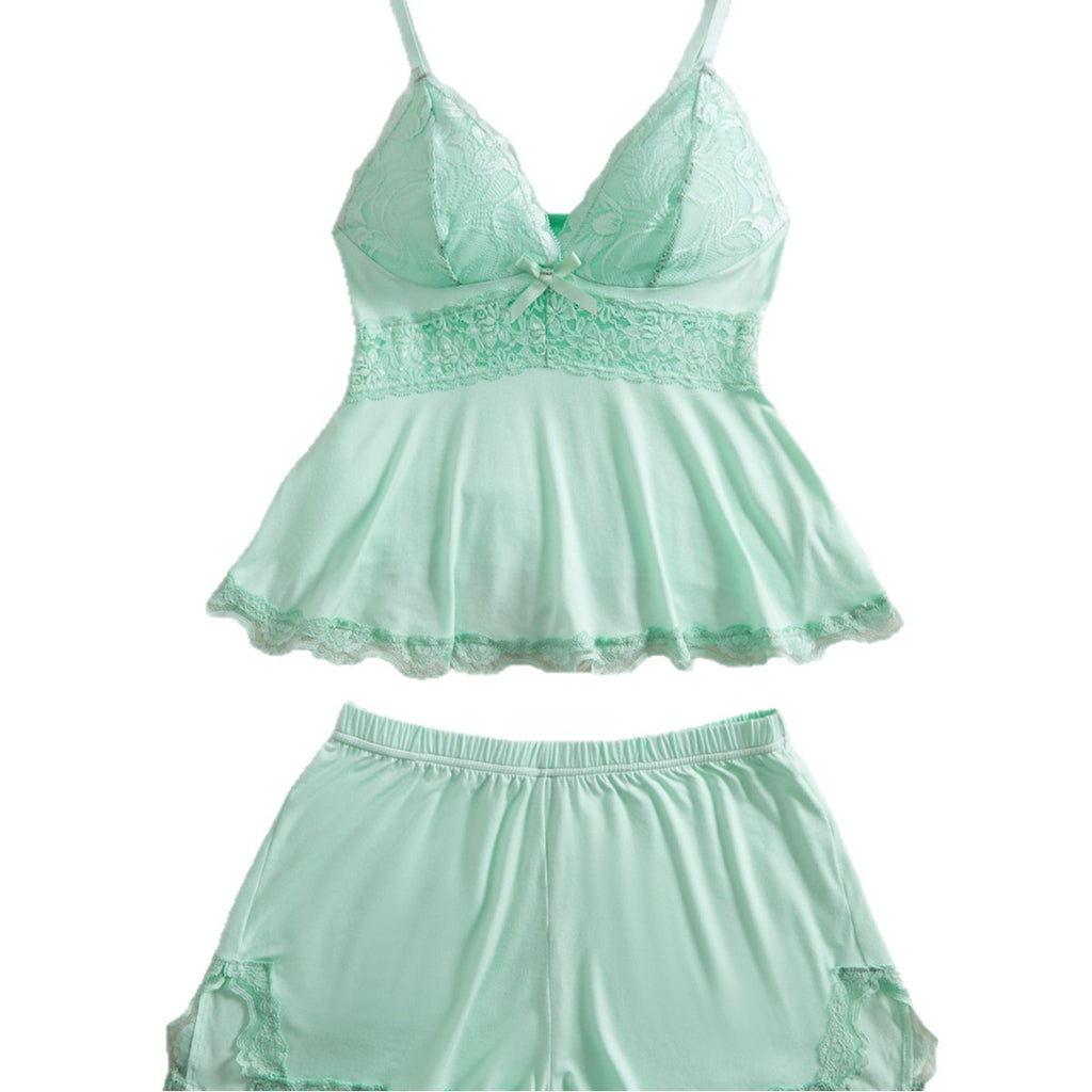 Solid Color Casual Pajamas Sets Modal Suit