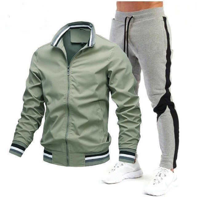 Sweatpants Running Sports Teen Jacket Stitching Suit