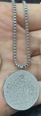 Stainless Steel Arabic Disc Necklace Bracelet - Beuti-Ful