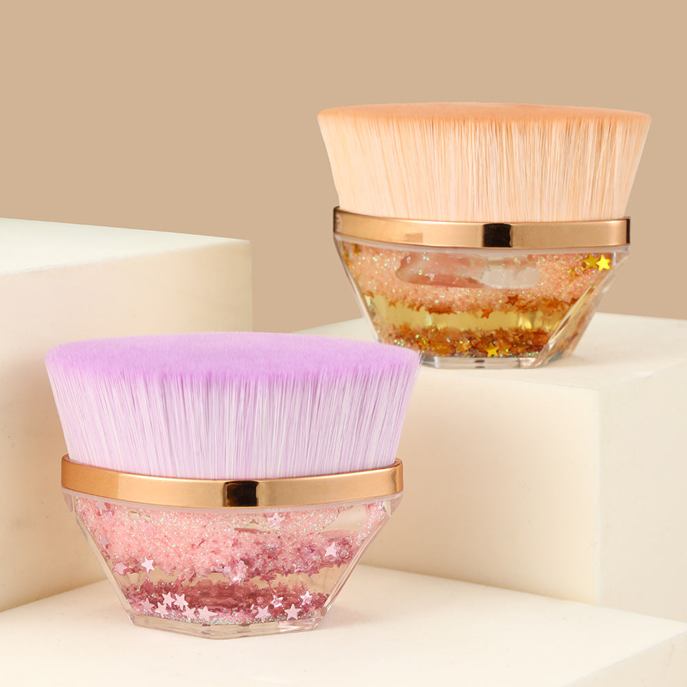New Petal Makeup Brush With Quicksand Handle - Beuti-Ful