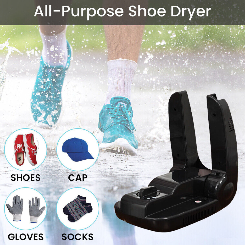 Shoe Dryer Warmer Portable Odour Eliminator Damp Wet Boots Remover Black - Beuti-Ful