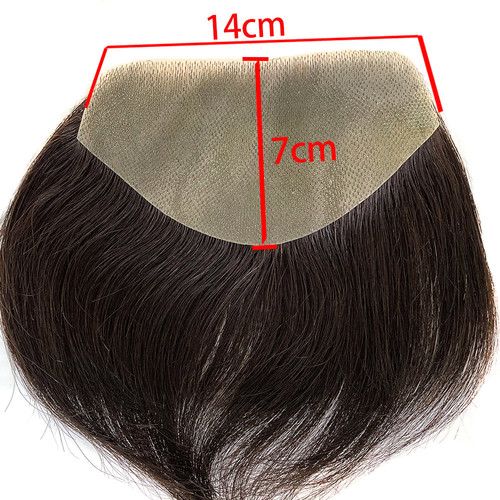 Front Men Toupee Human Hair Piece 15CM