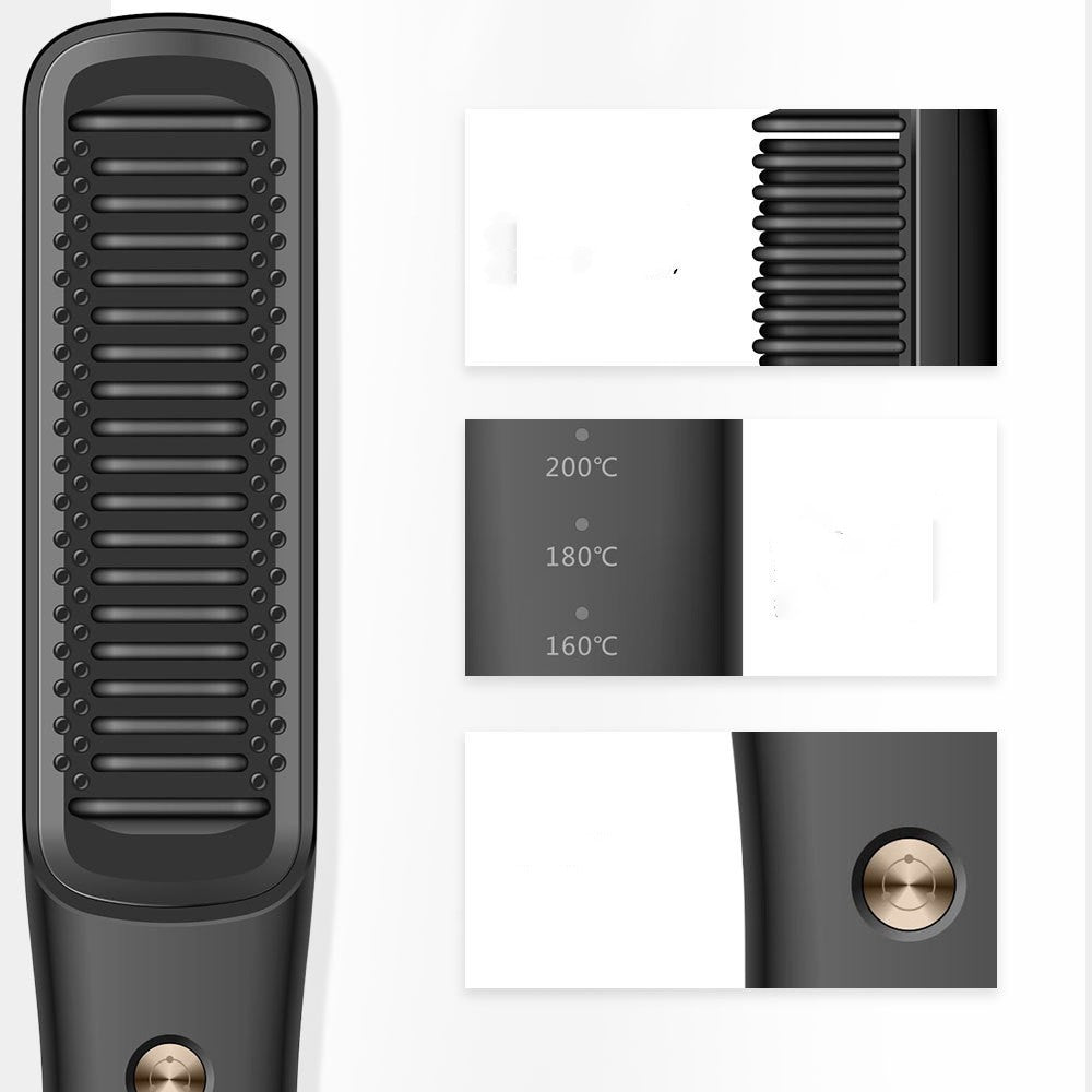 Wireless Rechargeable Cordless Hair Straightener Brush - Beuti-Ful