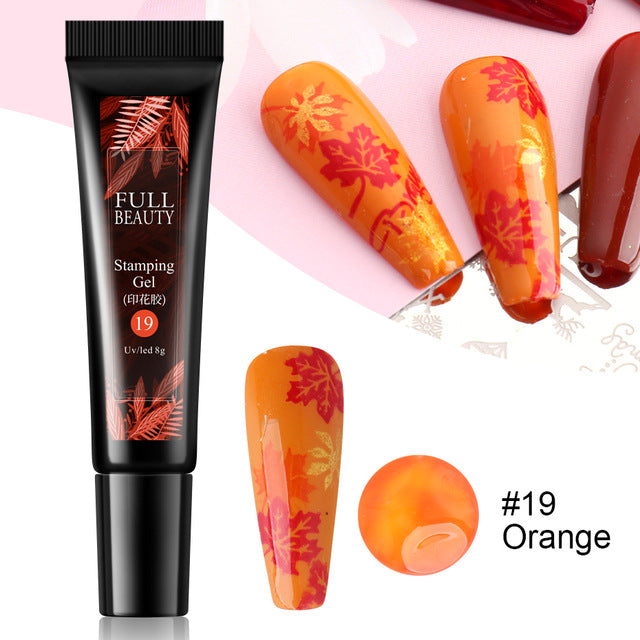 Nail Art Fluorescent Printing Glue, Nail Template Transfer Glue Hose Set - Beuti-Ful