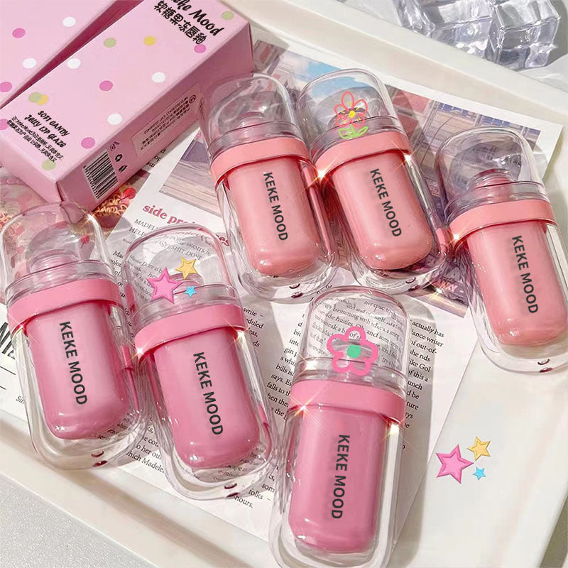 Soft Candy Jelly Lip Lacquer Water Crystal Color Lasting  Moisturizing Lips Lipstick