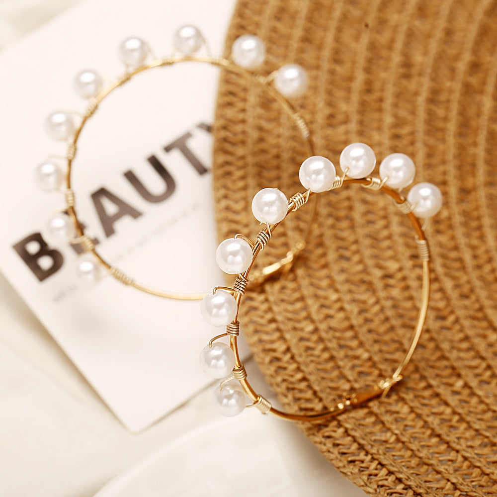 Pearls wrapped around ear rings - Beuti-Ful