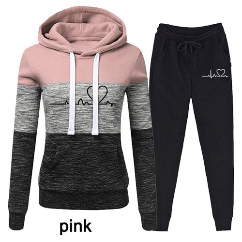Casual Trackskuit Women Two Piece Set  Hoodies Suit - Beuti-Ful