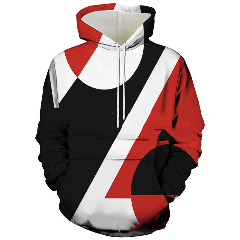 Sports Long-sleeved Men's Plaid Colorblock Printed 3D Sweater - Beuti-Ful