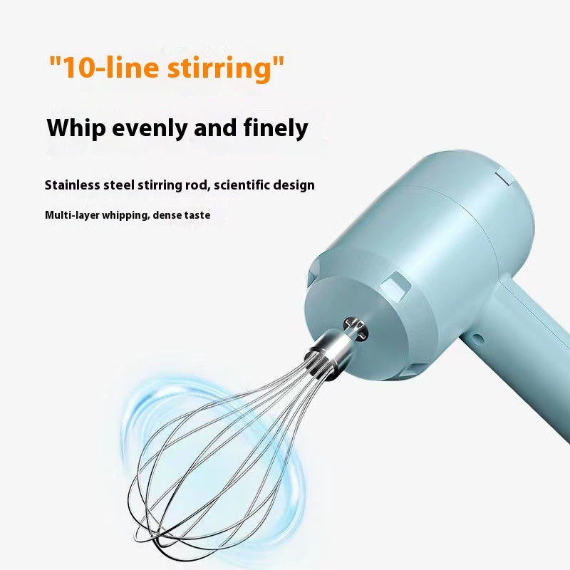 Electric Whisk Wireless Handheld Rechargeable Cream Mixer Kitchen Gadgets - Beuti-Ful