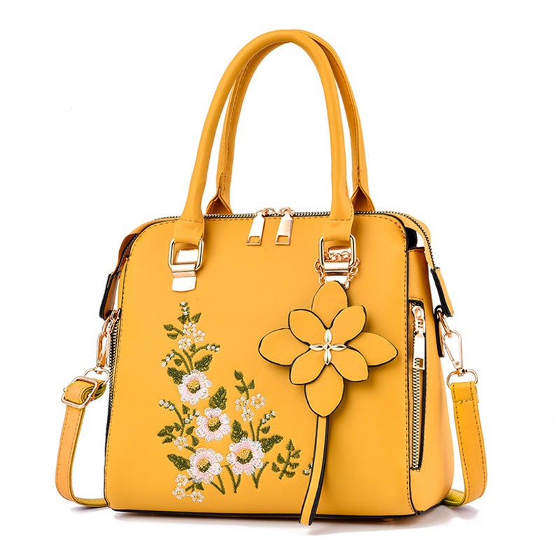 Mode Blumen bestickte Handtasche Frauen Schulter Messenger Taschen