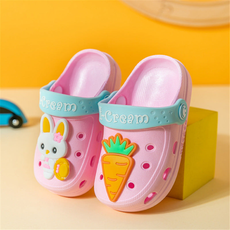 Children's Baotou Slippers Cute Cartoon Indoor Soft Sole Anti Slip