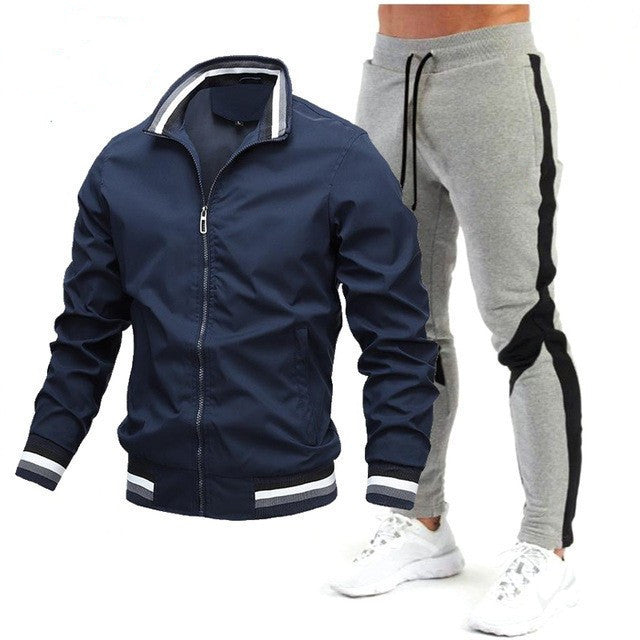 Sweatpants Running Sports Teen Jacket Stitching Suit - Beuti-Ful