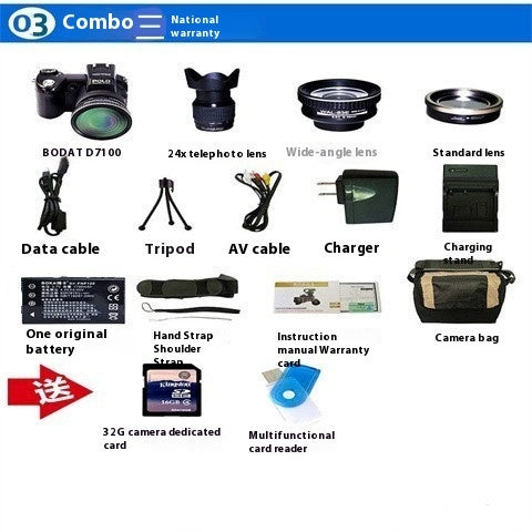 Telephoto Digital Camera D7100 Automatic Focus FHD HD Camera 33 Million - Beuti-Ful