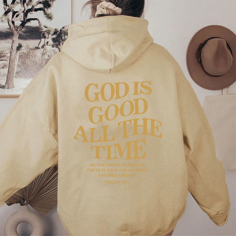 Men's And Women's Brushed Hoody-letter Slogan Kangaroo Pocket Drawstring Hoodie - Beuti-Ful