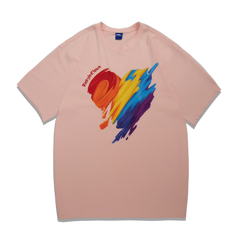 Rainbow Love Short-sleeved T-shirt - Beuti-Ful