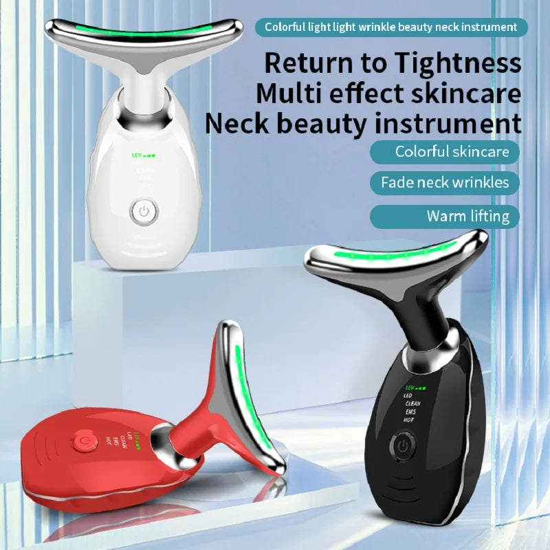 LED Photon Therapy Skin Tighten Reduce Double Chin Anti Wrinkle - Beuti-Ful