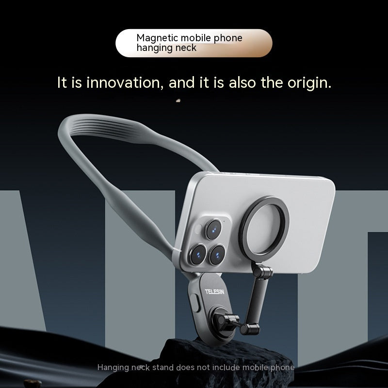 Silicone Phone Magnetic Neck Mount Quick Release Hold For Phone Magsafe Magnetic Suction Cell Phone Neck Hanging Bracket - Beuti-Ful
