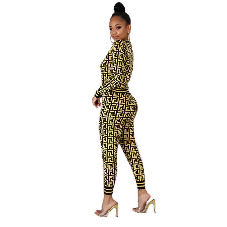 New Letter Women's Casual Fashion Women's Long-sleeved Two-piece Suit - Beuti-Ful