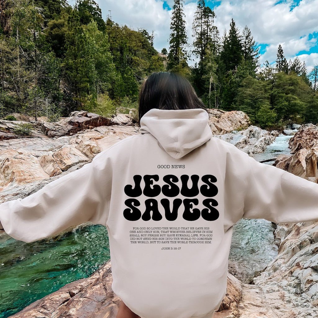 Jesus Saves Hoodie Bible Verses  Sweater - Beuti-Ful