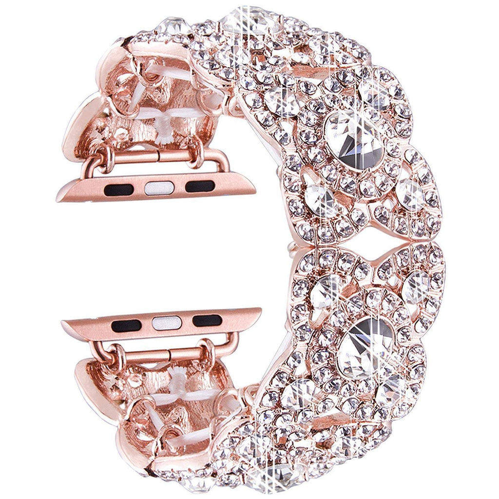 Four Petal Flower Metal Diamond Watch Band - Beuti-Ful