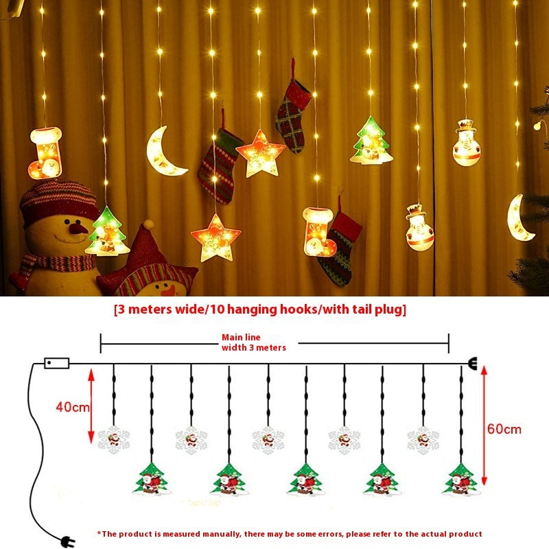 Painted Christmas Curtain Lights Holiday Layout Rubber-covered Wire Ambience Light - Beuti-Ful