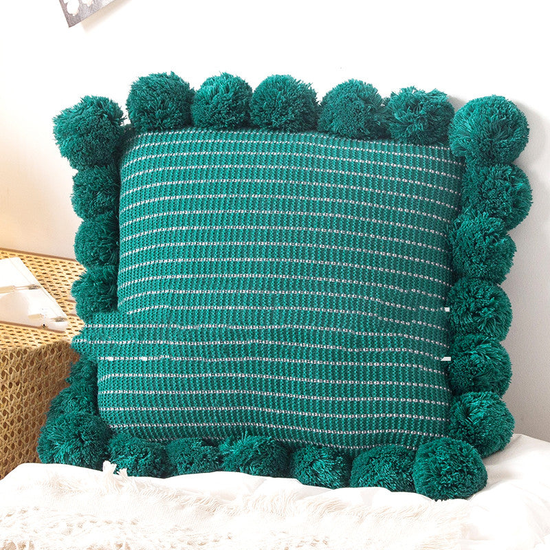 Throw Pillow Bed Sofa Cushion Waist Knitted Pillowcase - Beuti-Ful