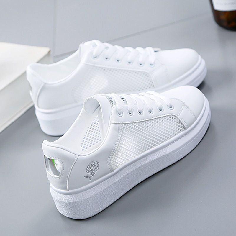 Spring And Autumn All-match Sneakers Student Breathable Net Shoes Flat Shoes - Beuti-Ful