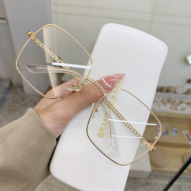 Large Frame Frame Hollow Glasses Leg Sunglasses - Beuti-Ful