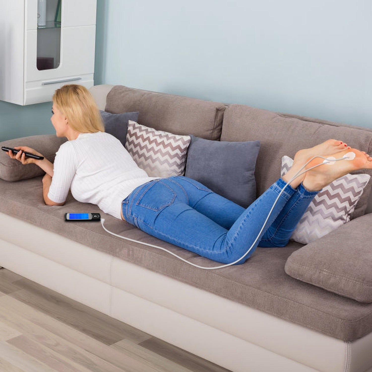 1Pc Rechargeable Tens Unit Machine Impulse Massager 16 Modes Muscle Stimulator