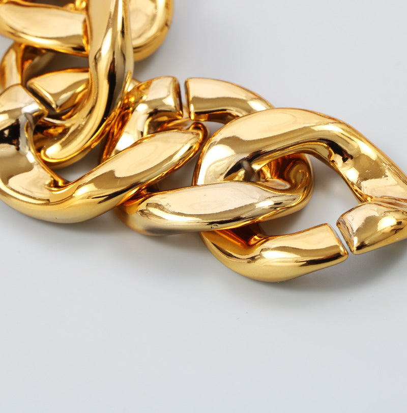 Metal Gold Thick Chain Wide Waist Chain - Beuti-Ful