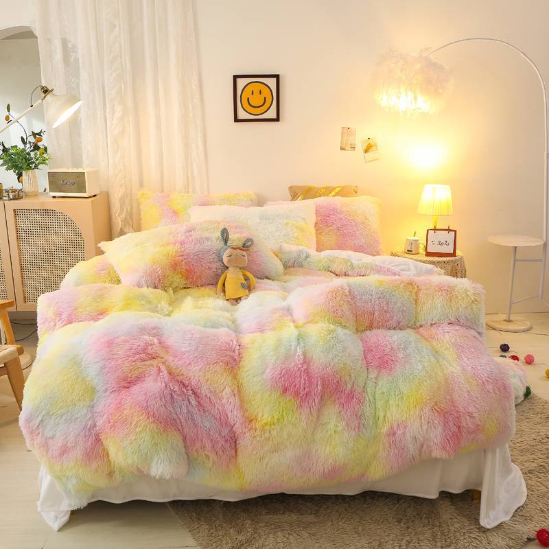 Mink Velvet Color Bedding Set Of Four Pieces - Beuti-Ful