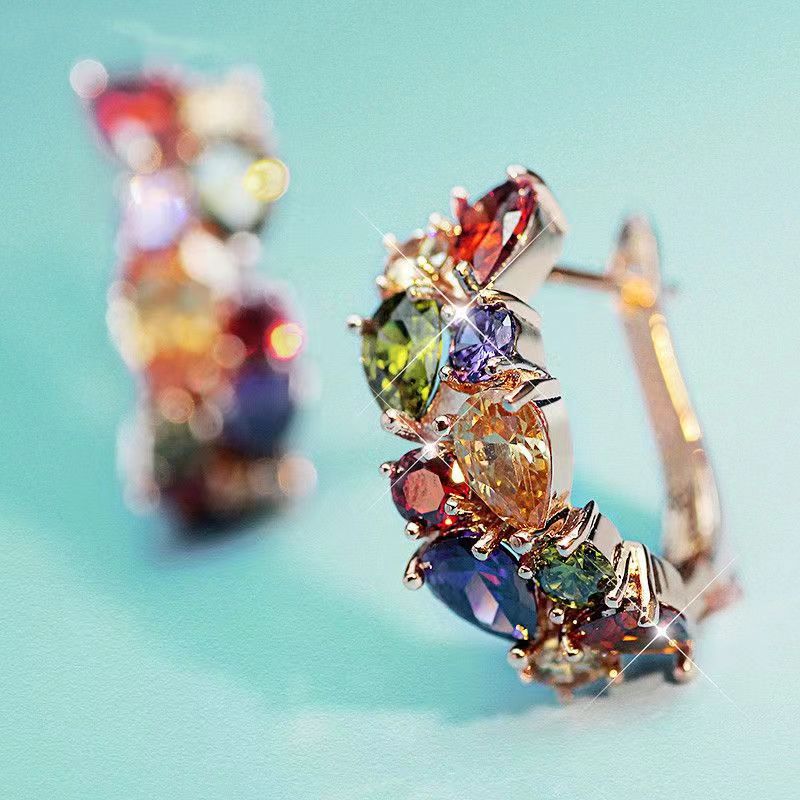 Diamond Crystal Zircon Ear Clip Affordable Luxury Earrings Women - Beuti-Ful