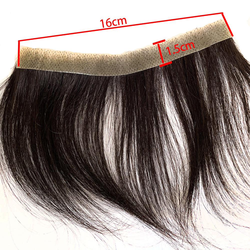 Front Men Toupee Human Hair Piece 15CM