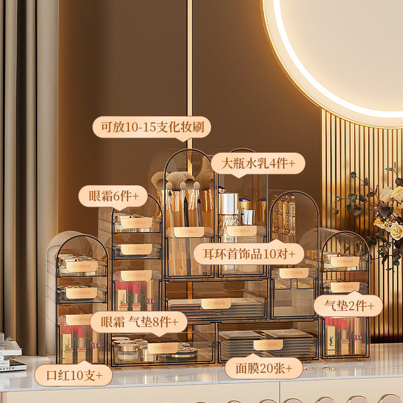 Desktop Large-capacity Cosmetics Dustproof Storage Box - Beuti-Ful