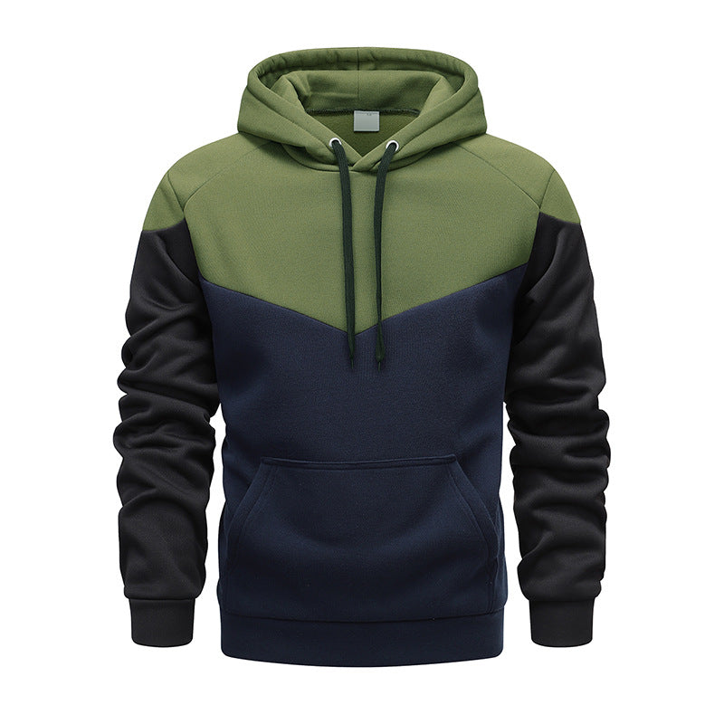 Men's Hoodie Patchwork Color Sweater - Beuti-Ful