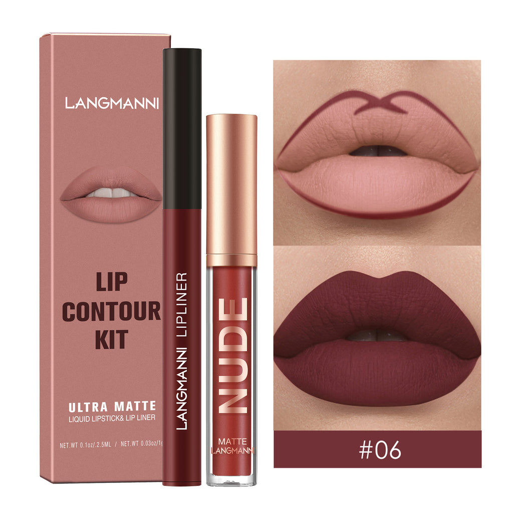 Makeup No Stain On Cup Matte Lip Gloss Suit - Beuti-Ful